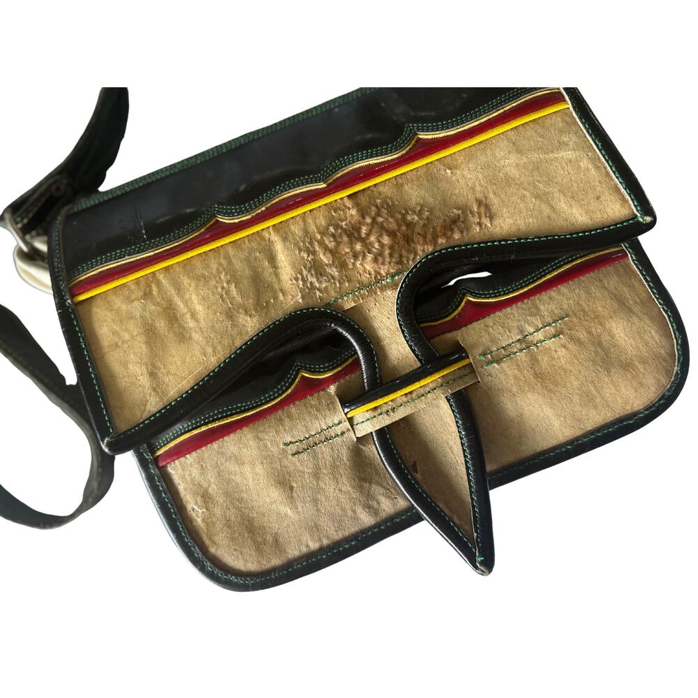 Vintage Handcrafted Osorio Gil Jerico Carrielos Raw Hide Leather Purse - Unisex